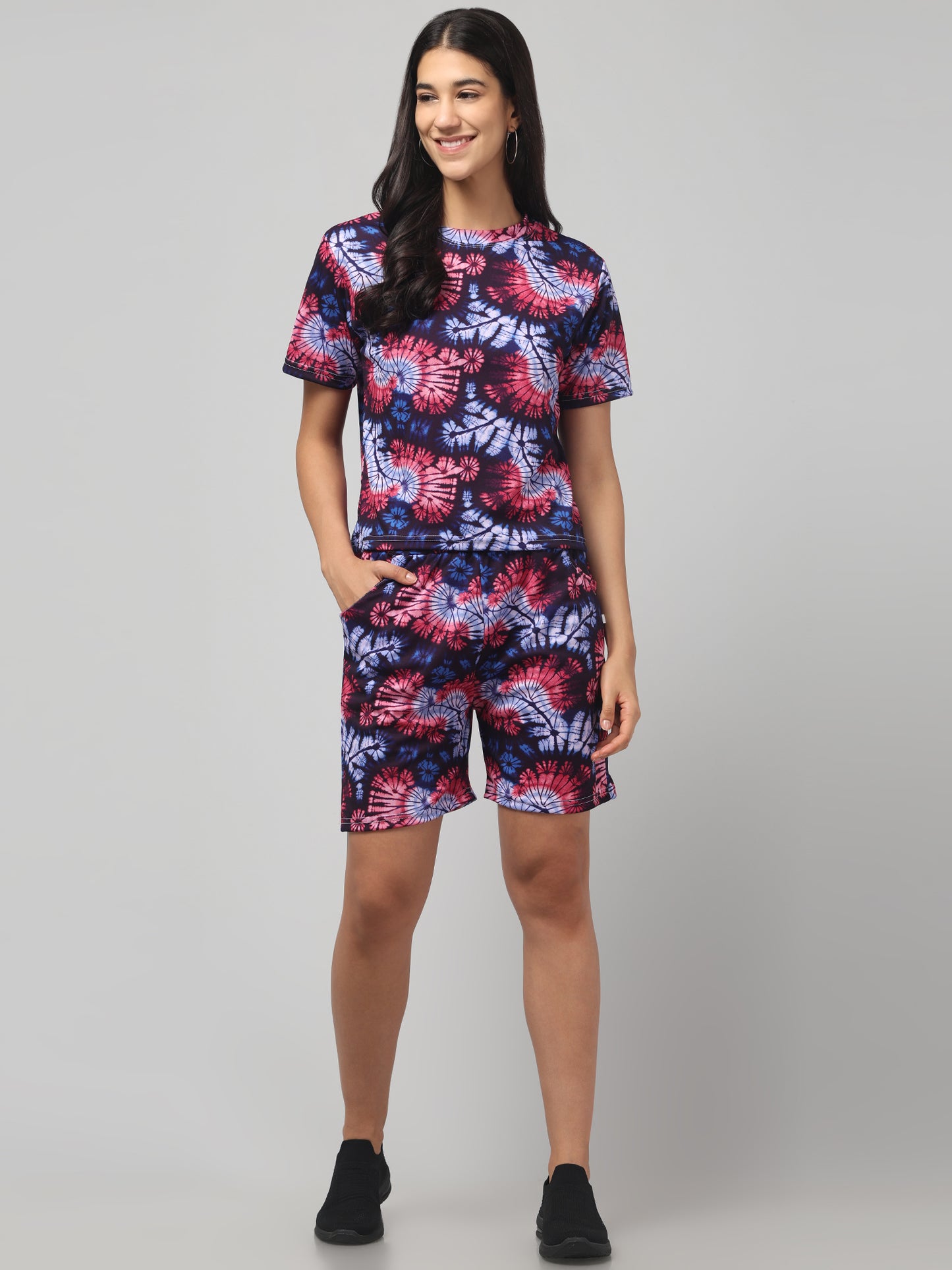 Firework Bloom Night Shorts Set